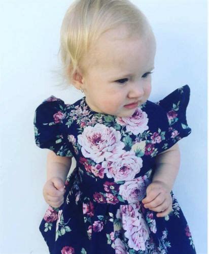 Toddler Baby Girls Summer Cute Princess Dress Petal Sleeve Floral Print