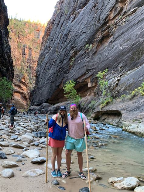 Getting Wet In The Narrows At Zion National Park Inspired Traveler Adventures