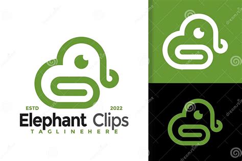 Elephant Clips Logo Design Brand Identity Logos Vector Modern Logo Logo