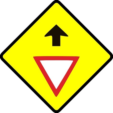 Caution Give Way Sign Clip Art Vectors Graphic Art Designs In Editable