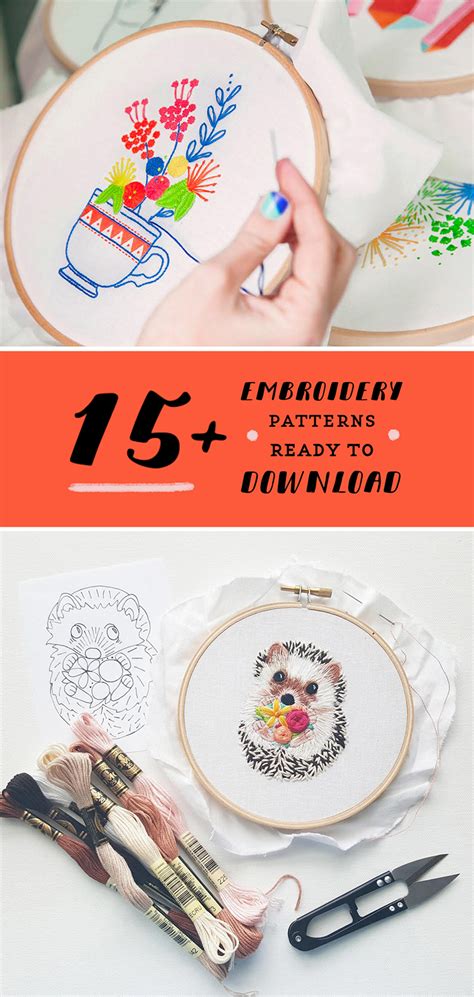 15 Modern Embroidery Patterns Ready For You To Download And Sew