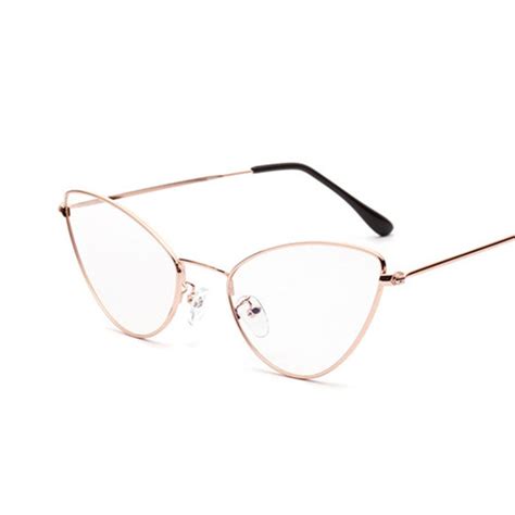 Qoo10 Online Fashion Metal Cat Eye Glasses Frame Women Optical
