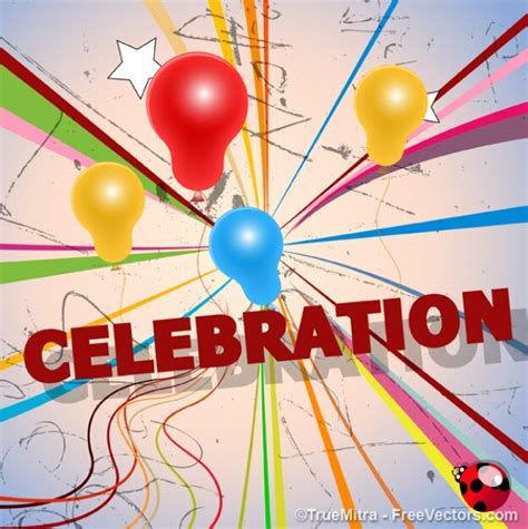 Celebration Colorful Background Vector Free Vector
