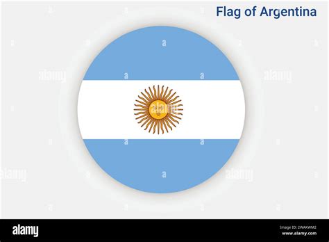 High Detailed Flag Of Argentina National Argentina Flag South America 3d Illustration Stock