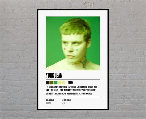 Yung Lean Starz Poster Yung Lean Art Album Cover Poster Etsy