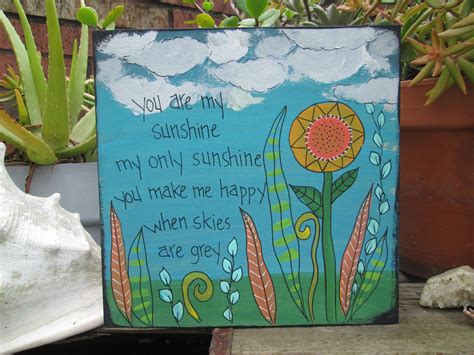 You Are My Sunshine Lyrics Painting On X Wood Etsy