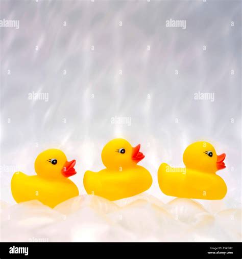 Three Rubber Duck Toys Stock Photo Alamy