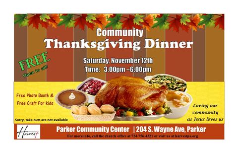 Free Community Thanksgiving Dinner Butler Pa