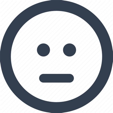 Avatar Emoji Emoticons Expression Face No Emotion Smile Icon