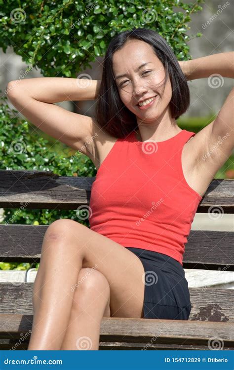 Relaxing Youthful Filipina Female Stock Image Image Of Youth