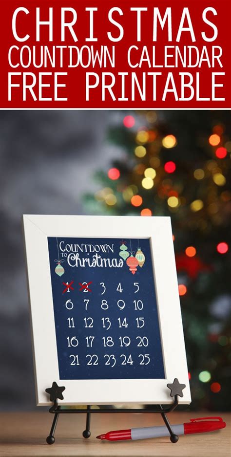 Free Printable Christmas Countdown Calendar Calendar Templates