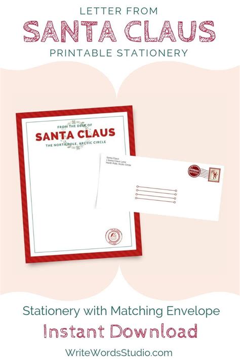 Download letterhead images and photos. Santa Letterhead with Printable Envelope - Letter from ...