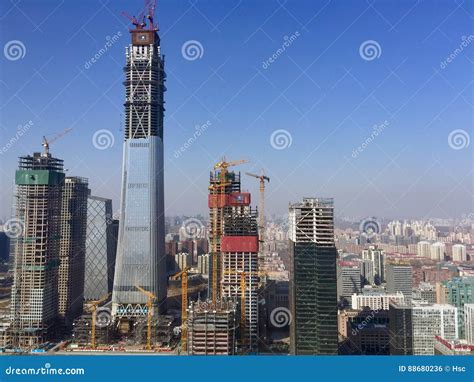Skyscrapers Of Beijing Editorial Photo Image Of Design 88680236