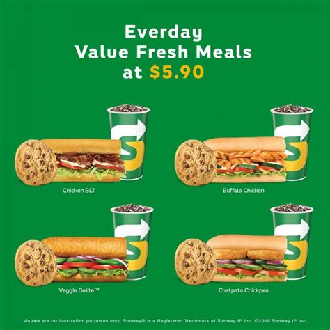 Subway 590 Combo Meals Are Back Choose From Chicken Blt Veggie