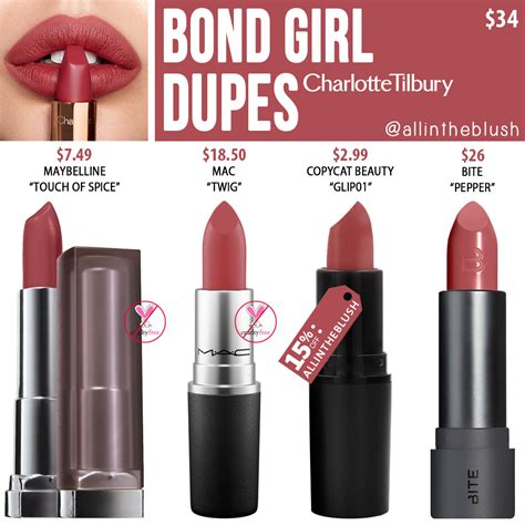 Charlotte Tilbury Bond Girl Matte Revolution Lipstick Dupes All In The Blush