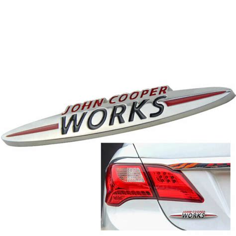 3d Metal Rear Trunk Jcw Badge Sticker For Mini Cooper S One Clubman