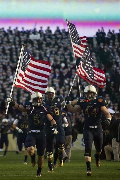 Football Army Navy American Flag Field College