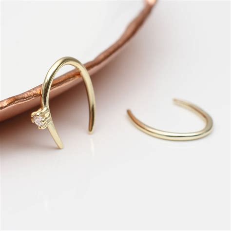 Sterling Silver Or Gold Plated Minimal Hook Earrings By Hurleyburley