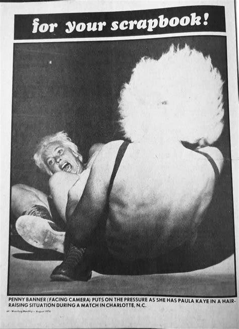 Wrestling Monthly Magazine Aug 1974 Penny Banner Vs Paula Kaye