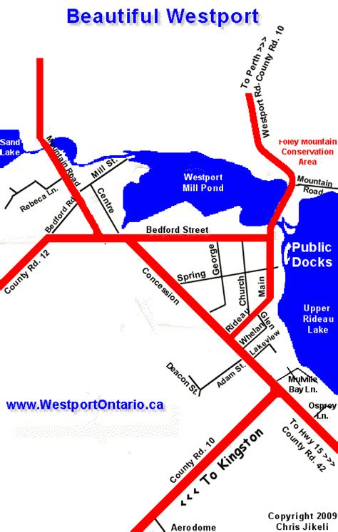 Westport Ontario Village Map