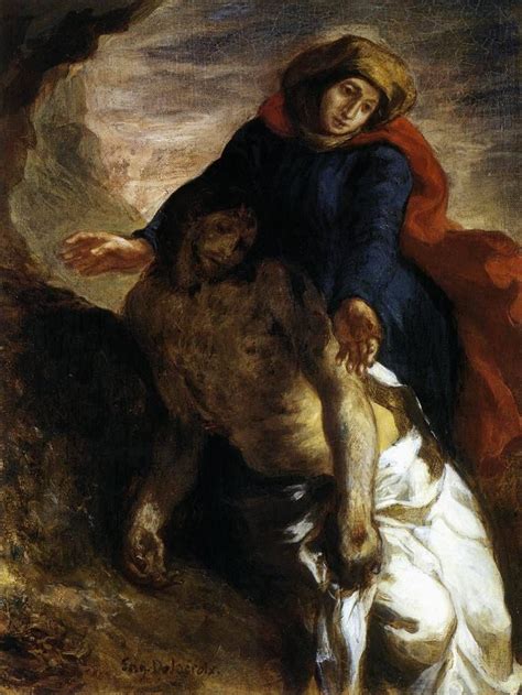 Eugène Delacroix Pietà 1850 Eugène Delacroix Ferdinand Victor Eugène Delacroix Sacred Art