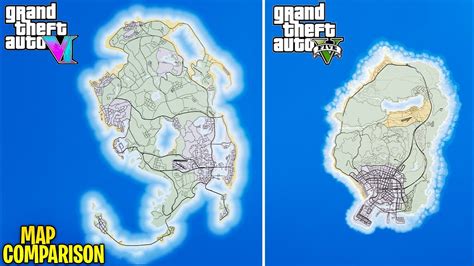 New Leaked Gta 6 Vice City Map Size Comparison To Gta 5s Los Santos