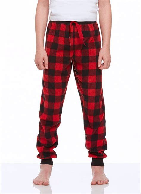 Kids Boys Pajama Bottoms Cozy Flannel Fleece Jogger Style Pj Pants