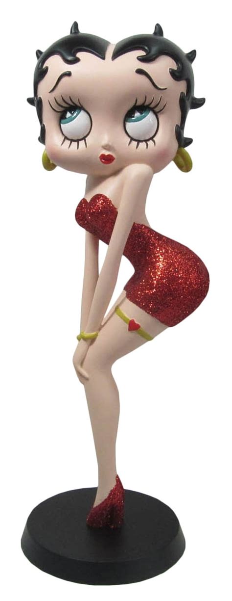 Betty Boop Classic Pose Red Glitter 29cm Betty Boop Standard Figurines