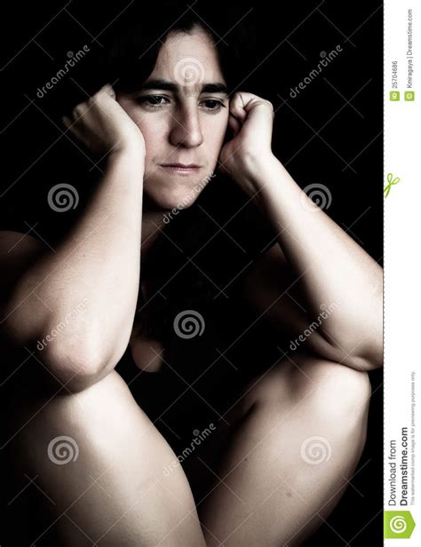 Grunge Portrait Of A Depressed Hispanic Woman Stock Photo Image Of