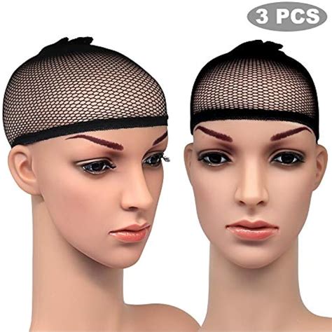 Pack Of 3 Wig Cap Open End Black Mesh Net Liner Weaving Beauty EBay
