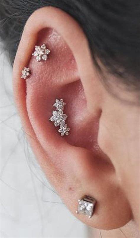 It gets its name because this part of the ear looks similar to a conch shell. Felicity Crystal Flower 16G Ear Piercing Stud Earring ...