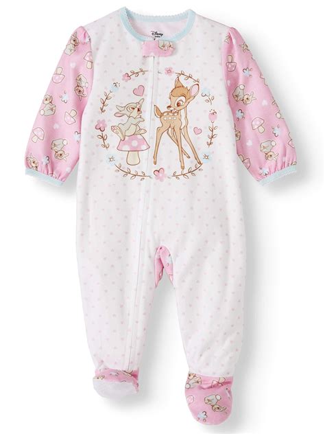 Bambi Bambi Baby Girl Microfleece Blanket Sleeper Pajamas Walmart