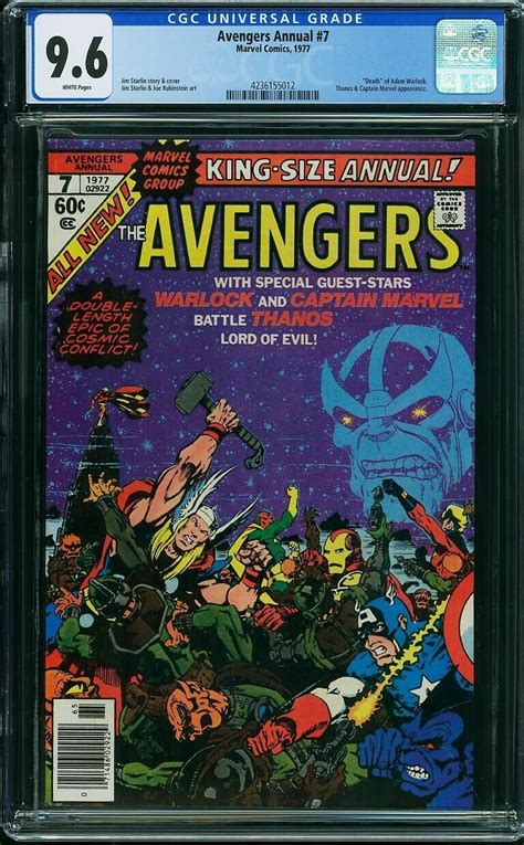 Avengers Annual 7 Cgc 96 Wp Thanos And Death Of Adam Warlock Marvel