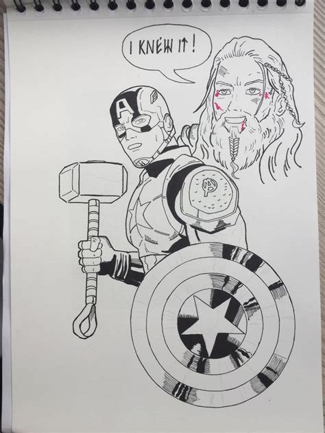 Share 79 Captain America Mjolnir Sketch Best Ineteachers