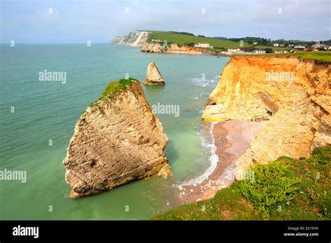 Freshwater Bay Isle Of Wight A Tourist Town On The South West Coast Of