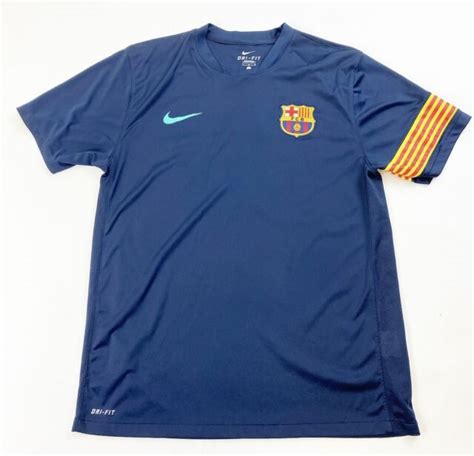 Nike Barcelona Fc Barca Jersey Training Shirt Mens Large Blue Soccer