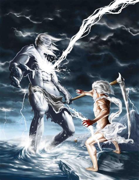 This Photo Depicts The Battle Between Zeus King Of The Gods And His