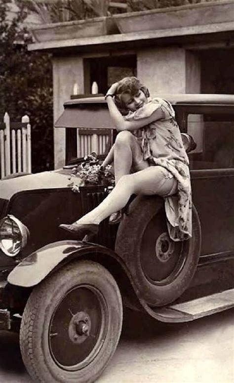 Vintage Photo Risque Woman On Antique Car Hood Lifting Skirt Lupon Gov Ph