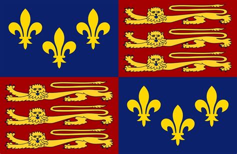 Flag Of The Duel Monarchy And England And France 1422 1453 Ruled By