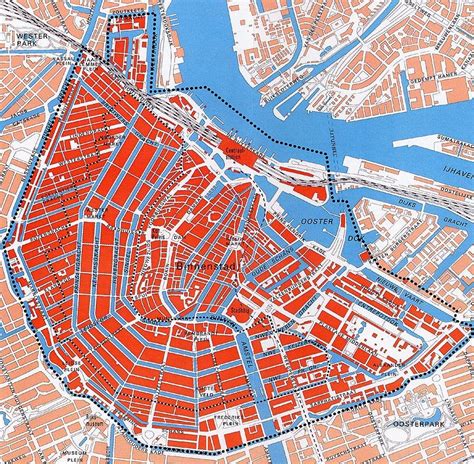 Canals Of Amsterdam Detailed Map Of How Amsterdam Canals Work Like Streets [816 X 800] Mapporn