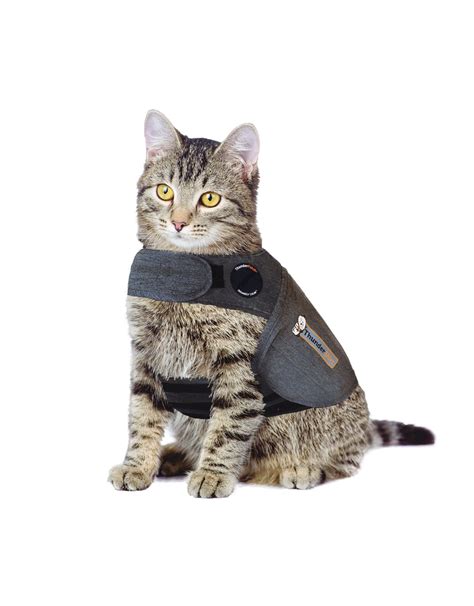 The thundershirt is now also available for cats! ThunderShirt Calming Vest for Cats - Howl
