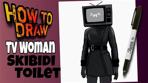 HOW TO DRAW TV WOMAN FROM SKIBIDI TOILET EASY STEP BY STEP Como Hot Sex Picture