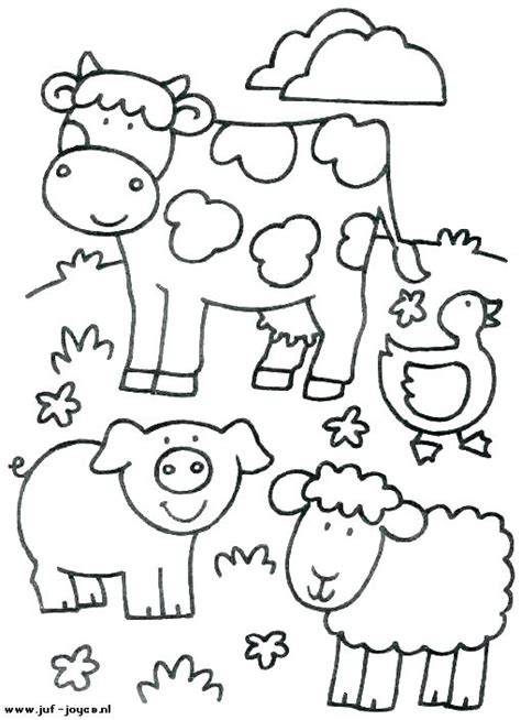 Realistic Farm Animal Coloring Pages At