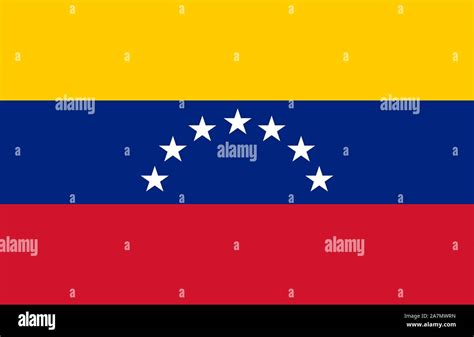 Venezuelan National Flag Vector Illustration South American Country