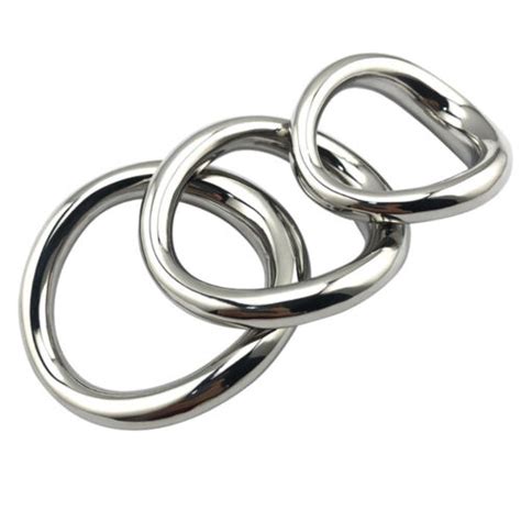 Thick Curved Stainless Steel Cock Penis Ring Enlarger Erection Stay