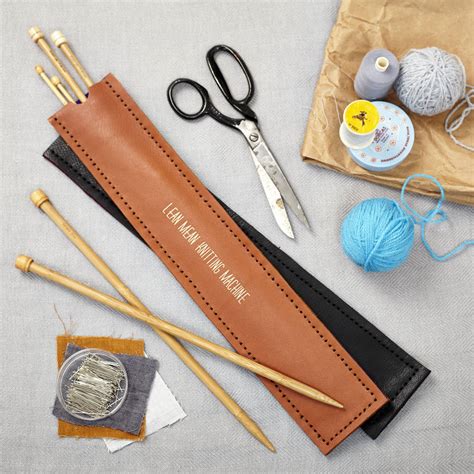 Straight needles are generally used for flat knitting — knitting on the right side, and then circular: Personalised Knitting Needle Holder By Parkin & Lewis ...