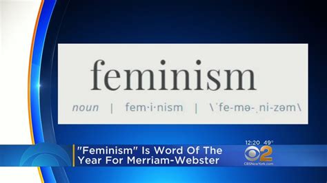 Merriam Websters Word Of The Year For 2017 Feminism Youtube