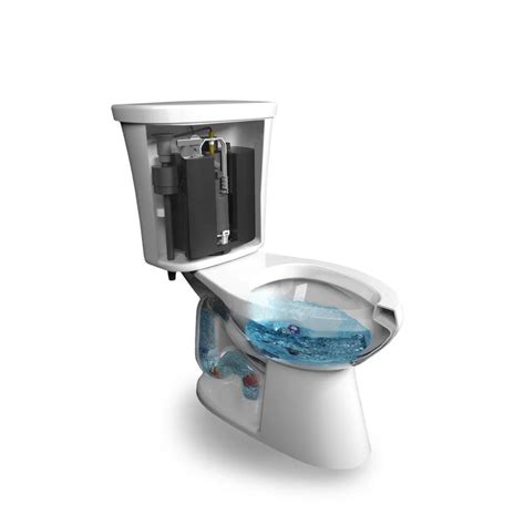 Glacier Bay Power Flush Piece Gpf Single Flush Elongated Toilet In White Seat Included