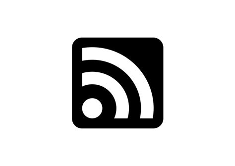 Rss Feed Black And White Vector Icon