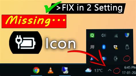 Battery Icon Not Showing In Taskbar Windows Laptop Fix Battery Icon
